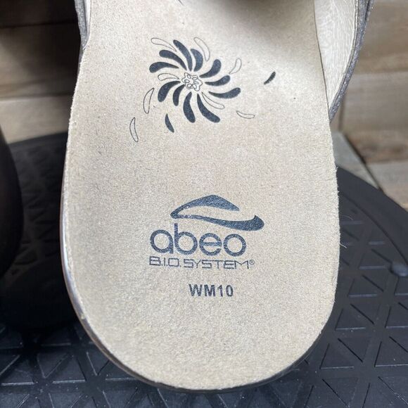 ABEO Bio System Dorin Womens 10 M Brown Strap Leather Wedge Sandals Comfort - Picture 7 of 10